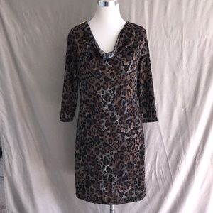 NWOT MICHAEL KORS knitted dress Leopard S women’s